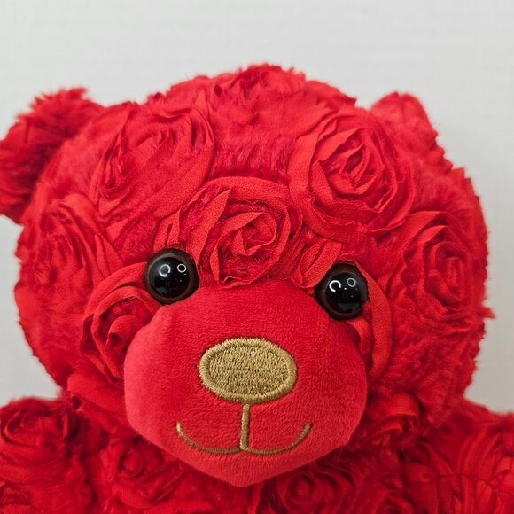 Build A Bear Red Roses Teddy Plush Stuffed Animal Toy - Picture 2 of 11
